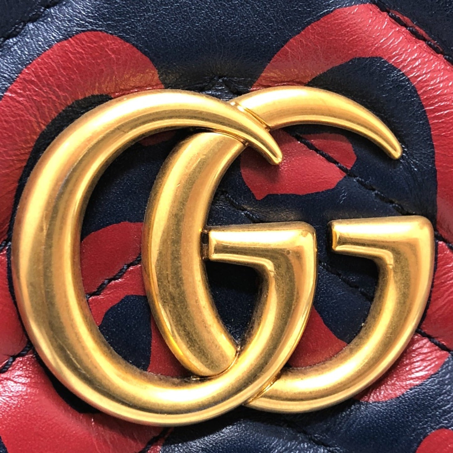 Gucci Blue Leather Shoulder Bag