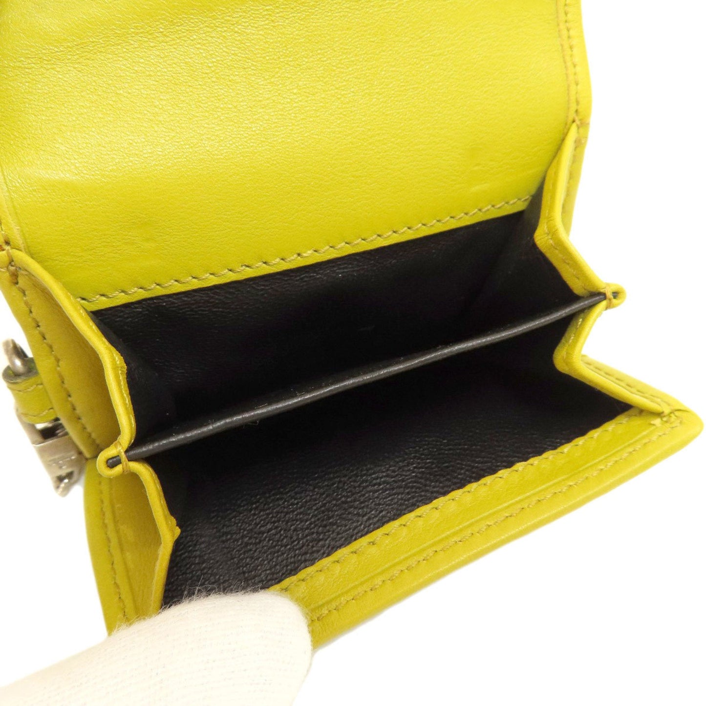 Gucci Black Yellow Leather Wallet (Bi-Fold)