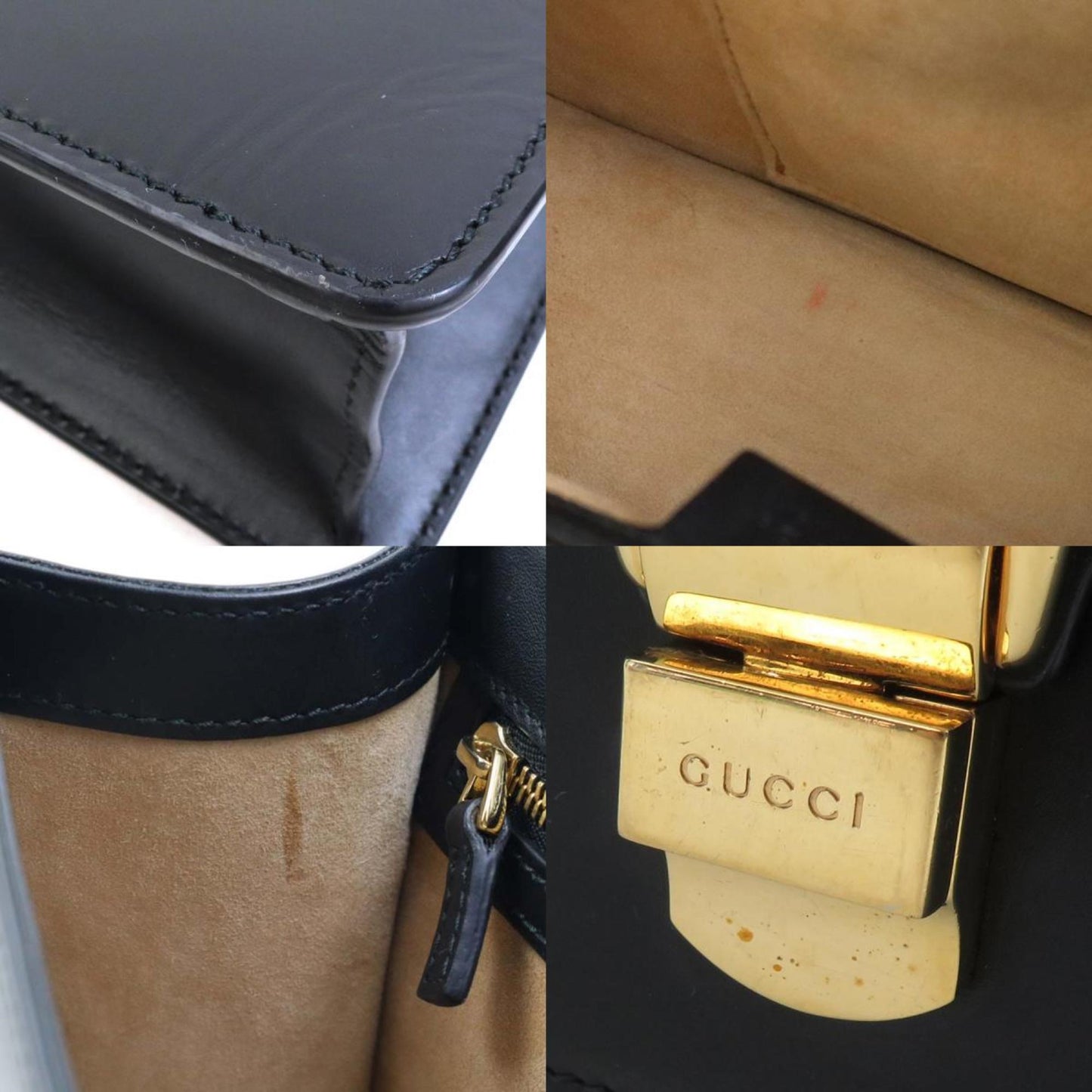 Gucci Black Leather Shoulder Bag