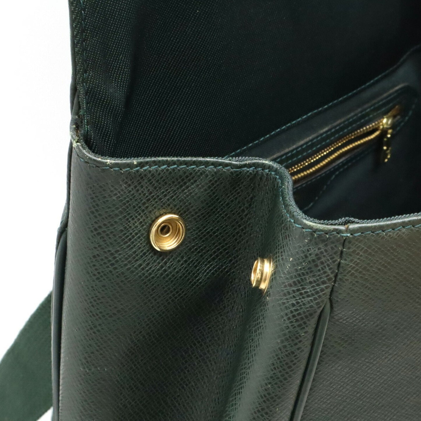 Louis Vuitton Dark Green Episea Taiga Leather Backpack