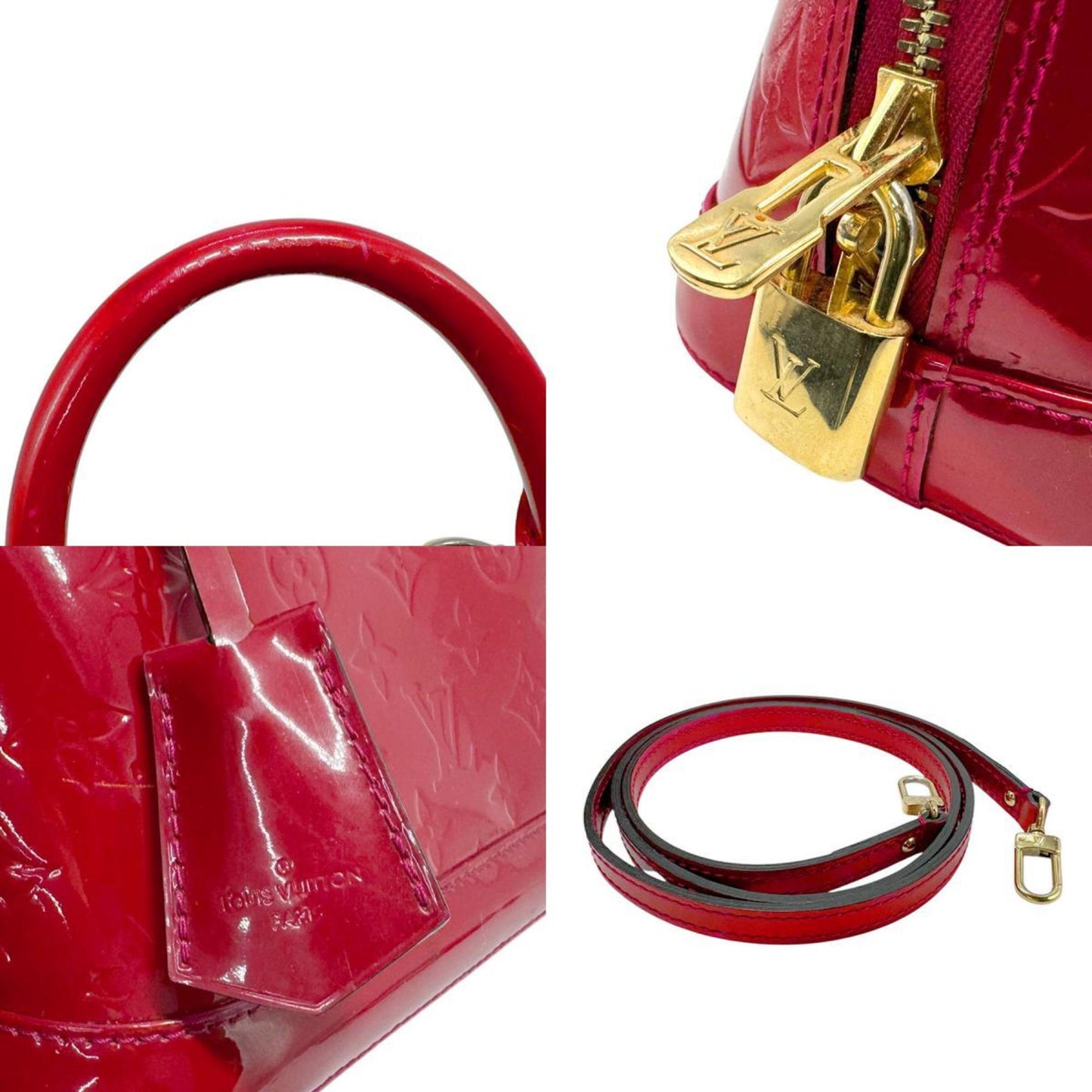 Louis Vuitton Monogram Vernis Red Color Monogram Vernis Handbag Shoulder Bag