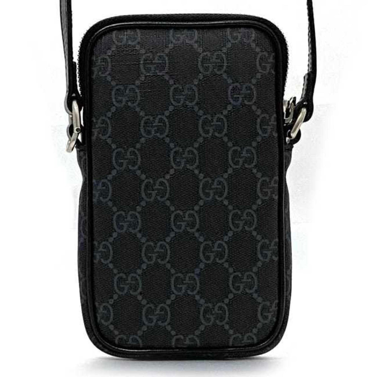 Gucci Black Gg Supreme Pochette Pouch Shoulder Bag