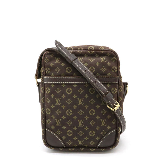 Louis Vuitton Brown Ebene Canvas Leather Pochette Shoulder Bag ()