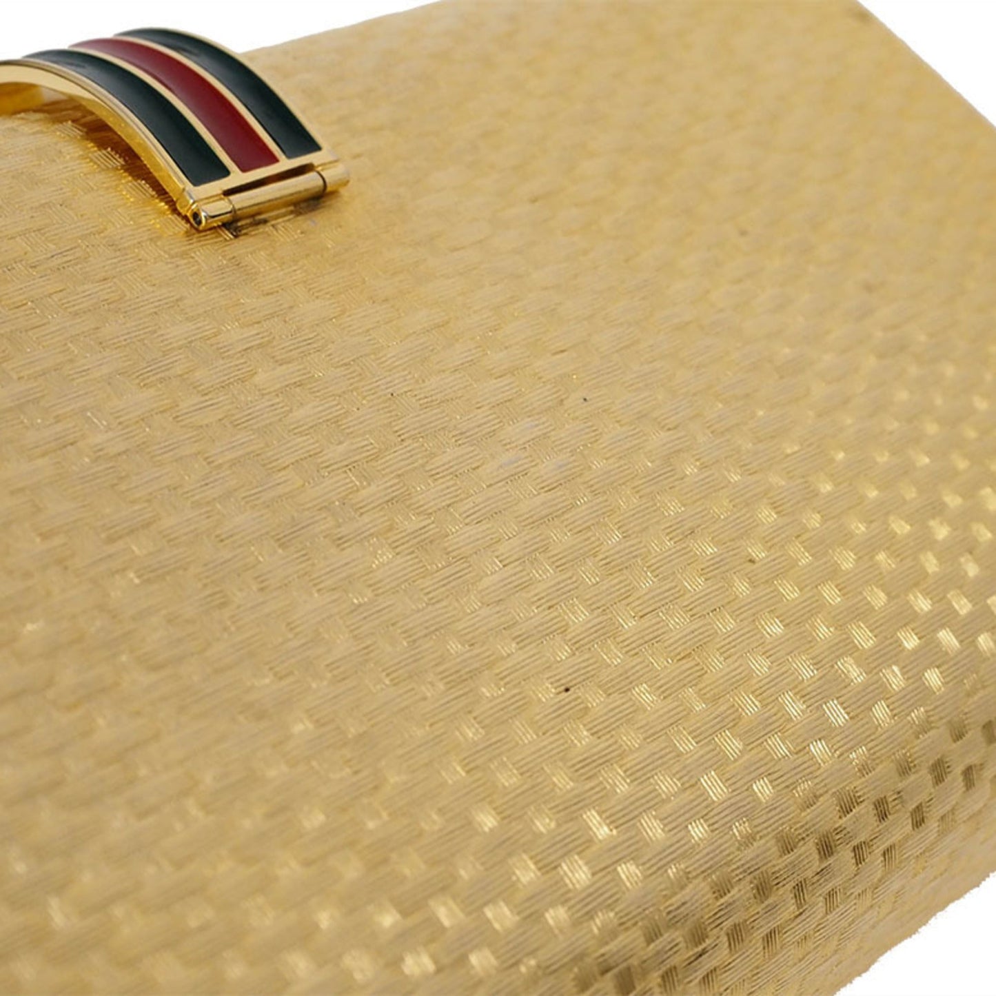 Gucci Gold Metal Clutch Bag