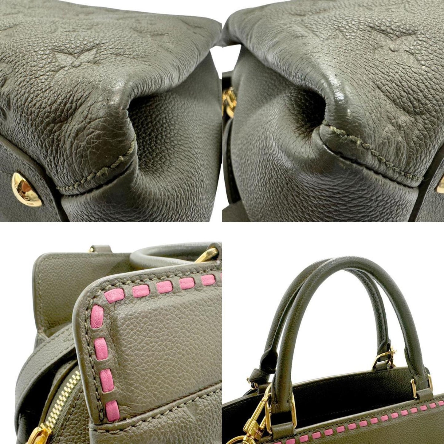 Louis Vuitton Khaki Monogram Empreinte Handbag Shoulder Bag