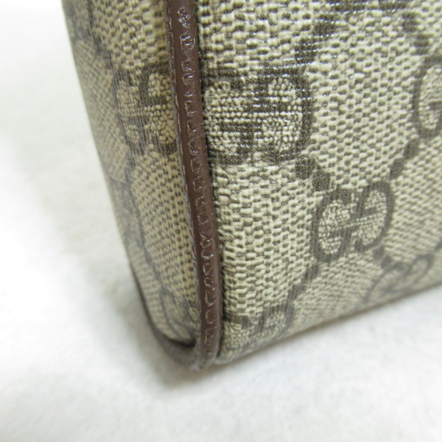Gucci Beige Brown Canvas Gg Supreme Shoulder Bag