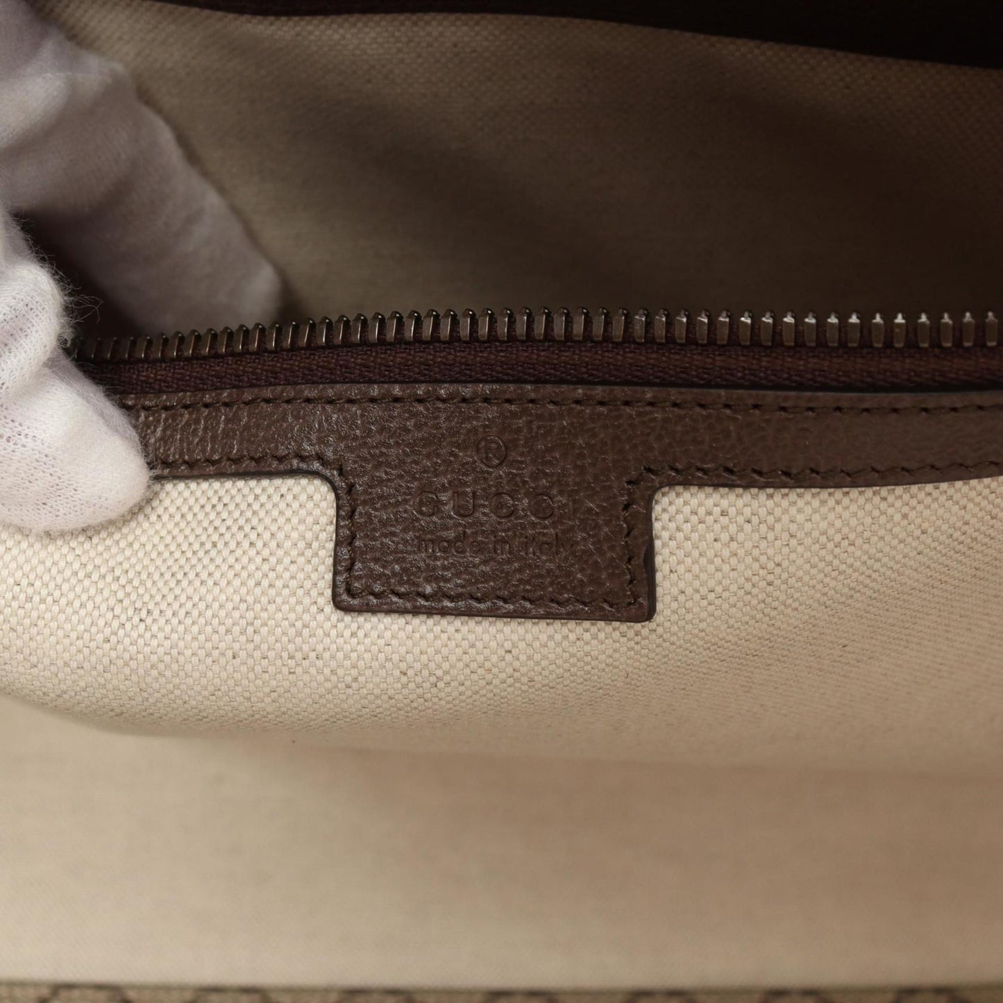 Gucci Beige Brown Multi-Color Pvc Coated Canvas Leather Boston Bag