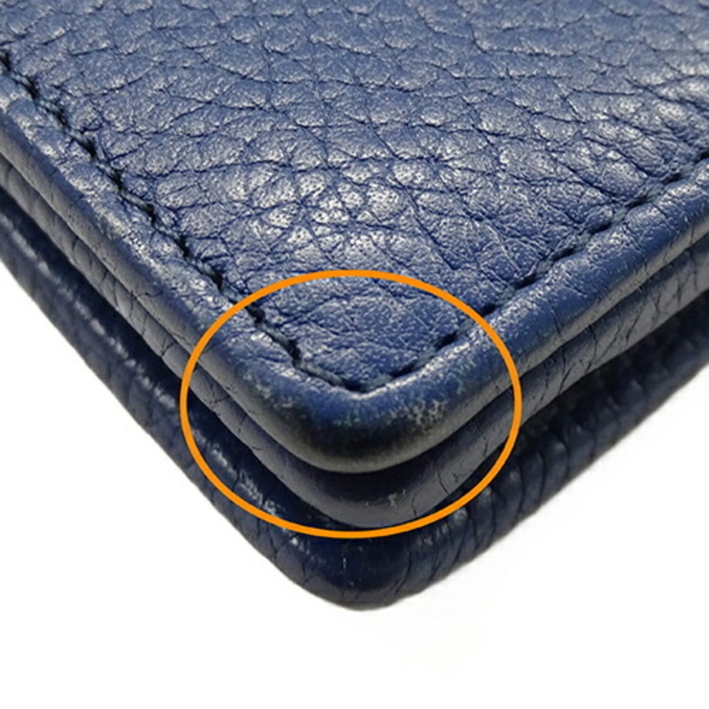 Gucci Blue Leather Chain/Shoulder Wallet