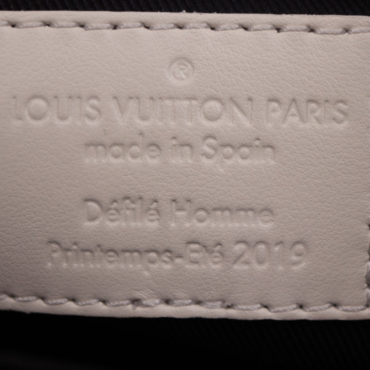 Louis Vuitton White Leather Handbag Shoulder Bag Tote Bag