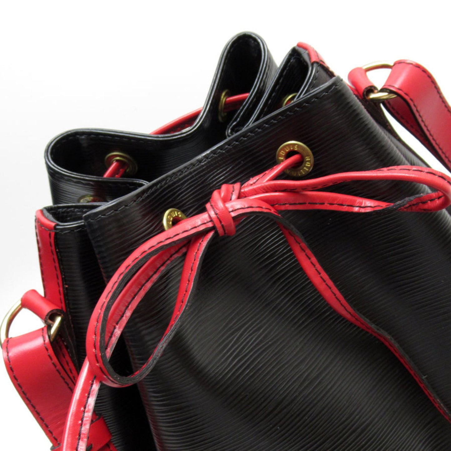 Louis Vuitton Black Red Color Epi Leather Shoulder Bag