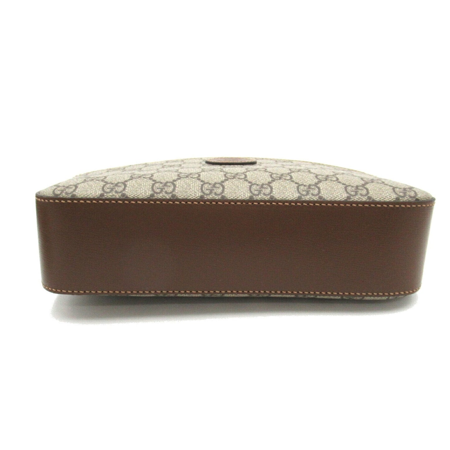 Gucci Brown Pvc Coated Canvas Leather Shoulder Bag