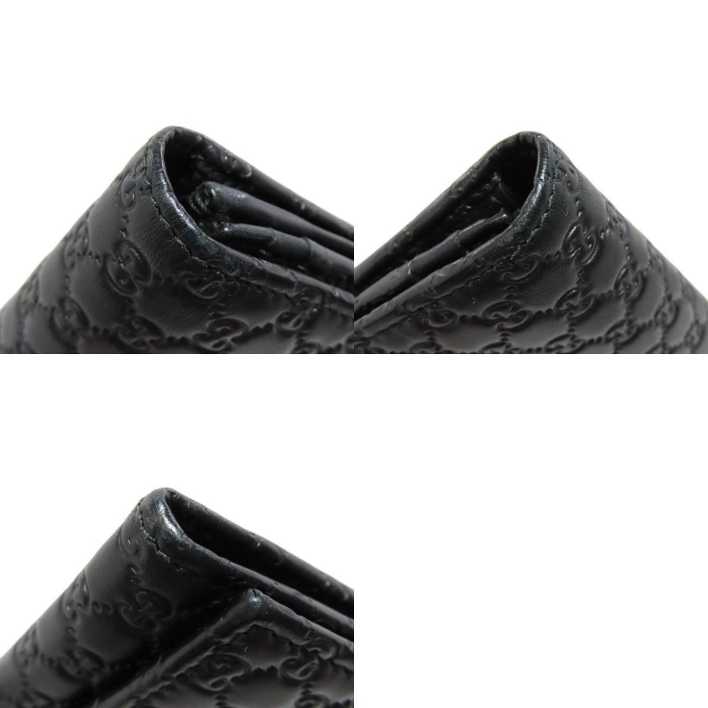 Gucci Black Leather Long Wallet (Bi-Fold)
