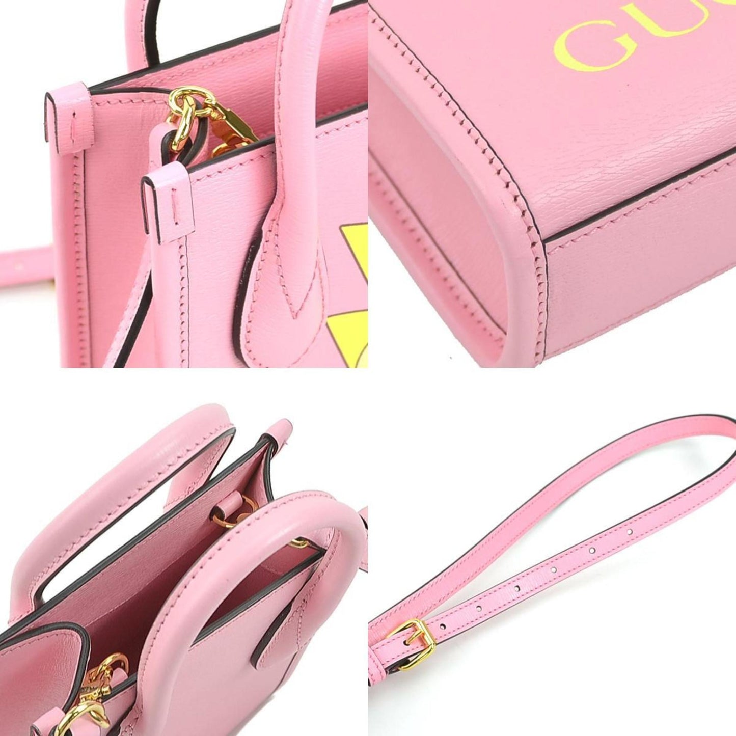 Gucci Pink Leather Handbag Shoulder Bag