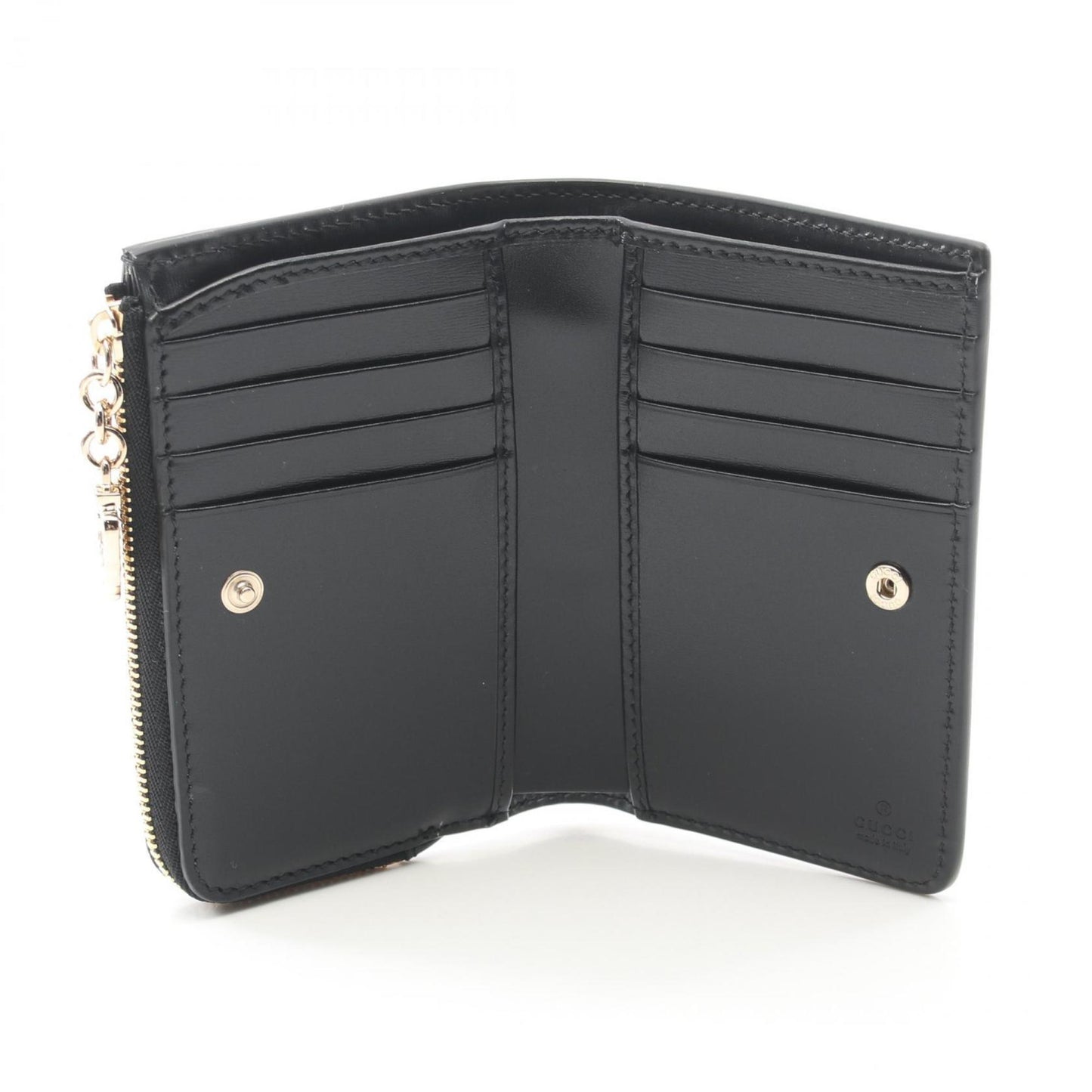 Gucci Black Canvas Leather Wallet (Bi-Fold)