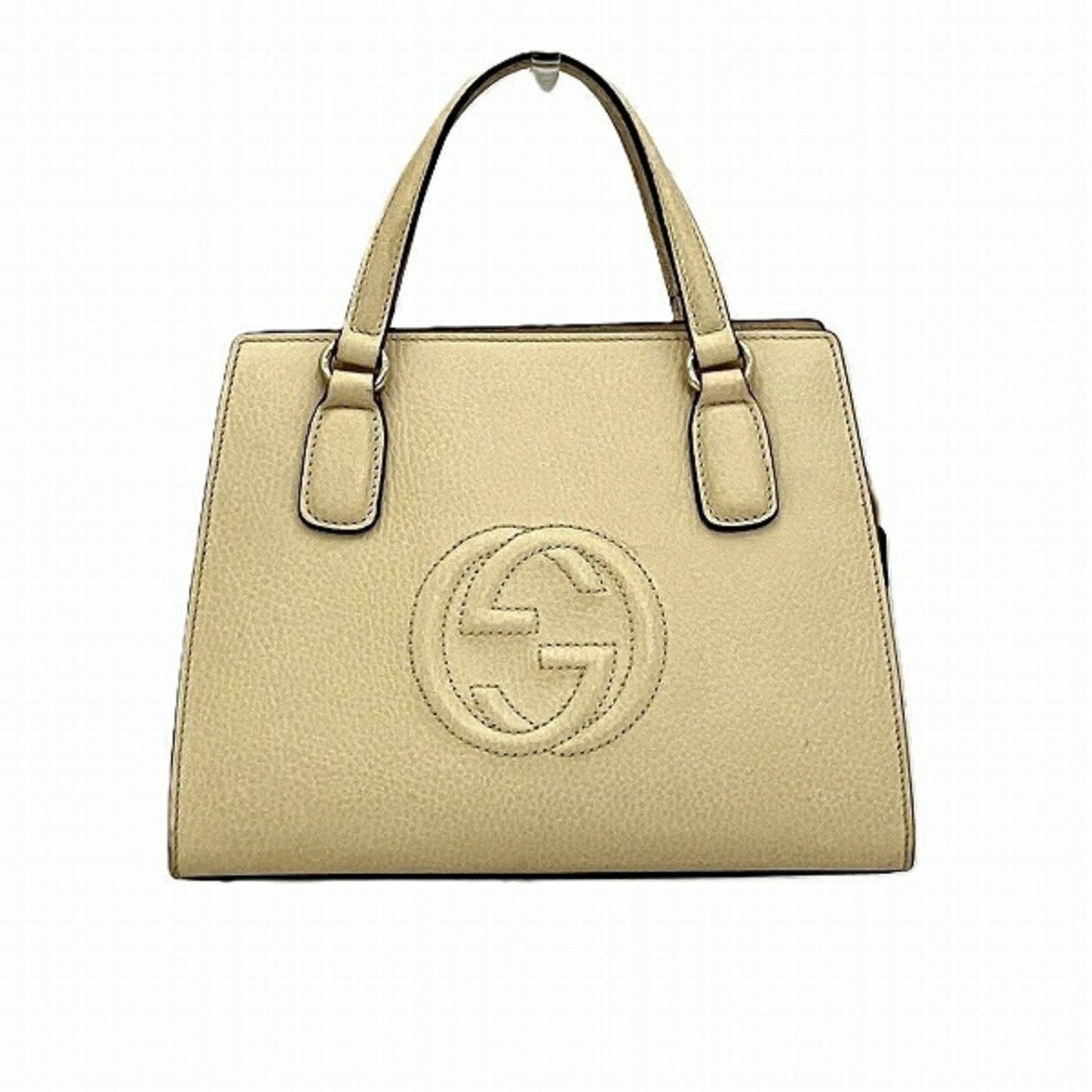 Gucci Ivory Leather Handbag Shoulder Bag ()