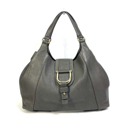 Gucci Gray Leather Tote Bag ()