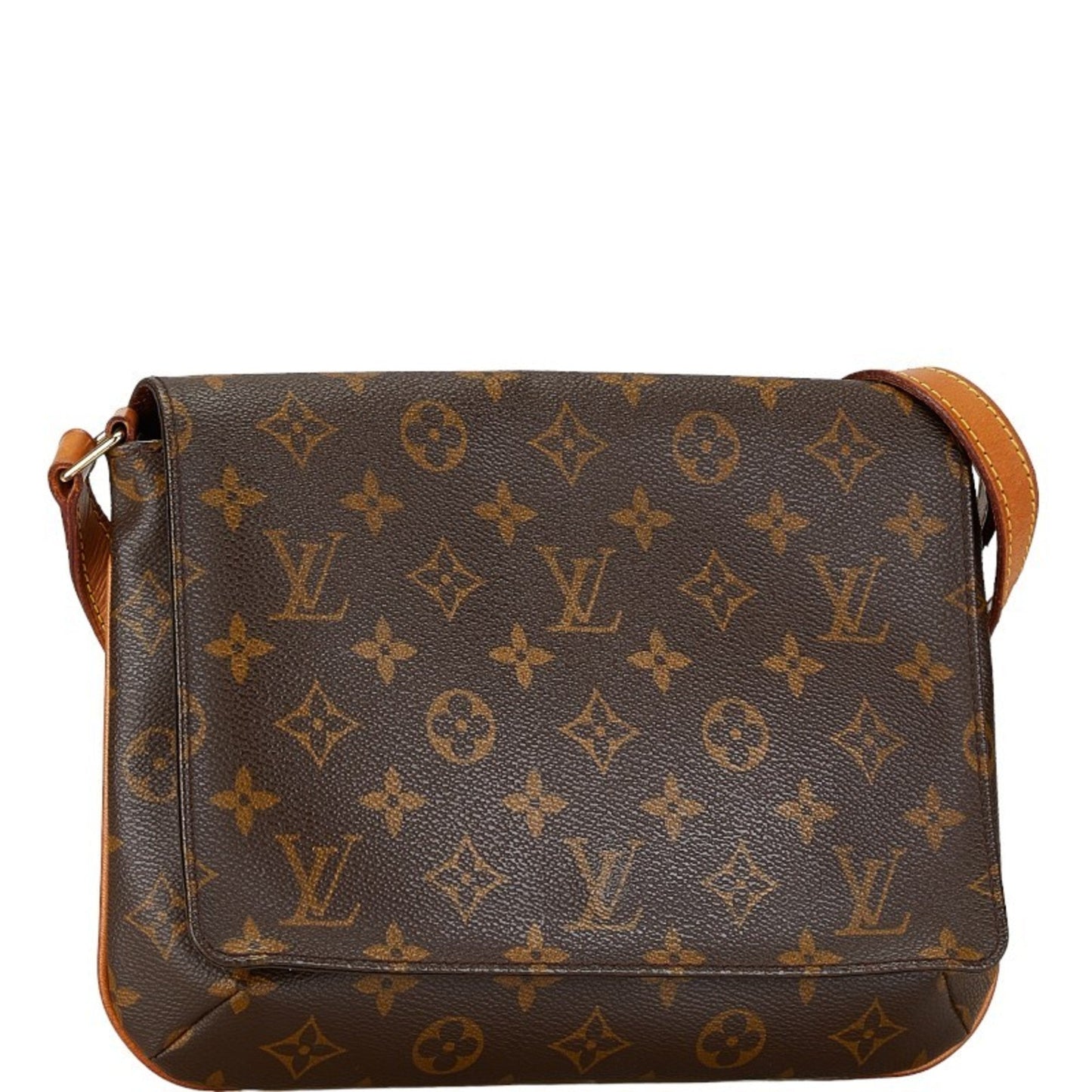 Louis Vuitton Brown Pvc Leather Handbag Shoulder Bag