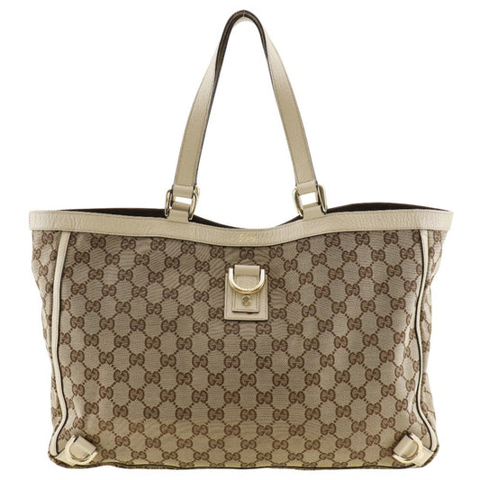 Gucci Abbey Brown Gg Canvas Tote Bag ()