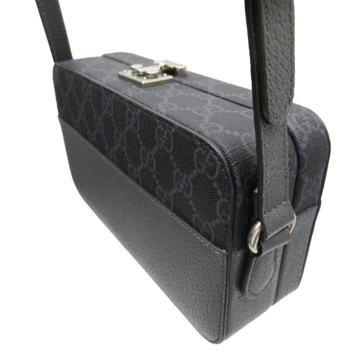 Gucci Dark Gray Pvc Leather Shoulder Bag