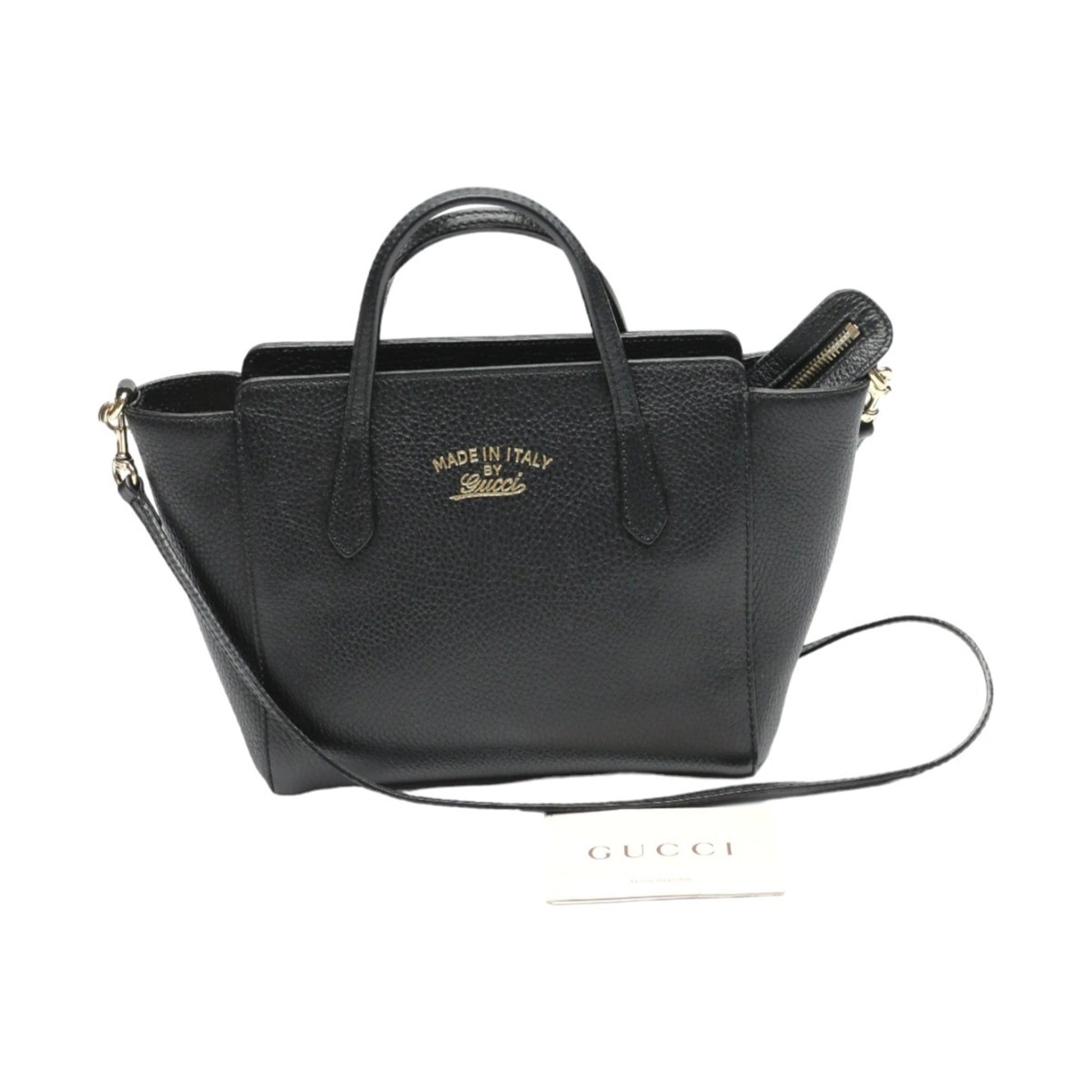 Gucci Black Leather Tote Bag ()