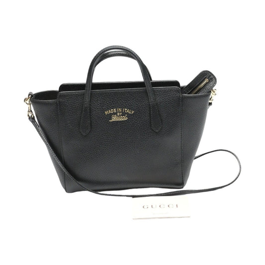 Gucci Black Leather Tote Bag ()