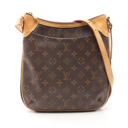Louis Vuitton Brown Coated Canvas Leather Shoulder Bag ()