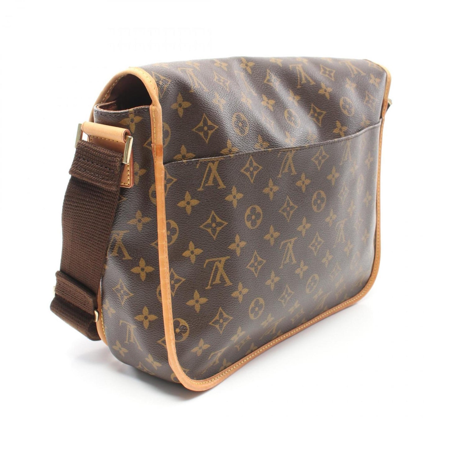 Louis Vuitton Brown Coated Canvas Leather Shoulder Bag
