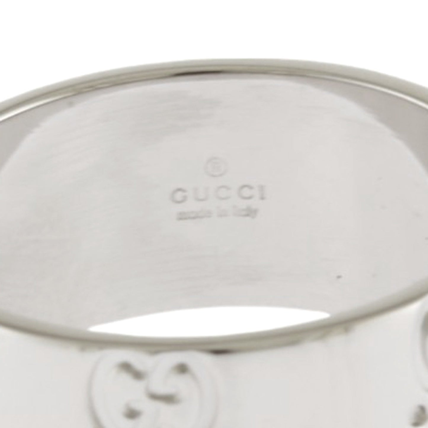 Gucci Icon White White Gold (18K) Band Ring