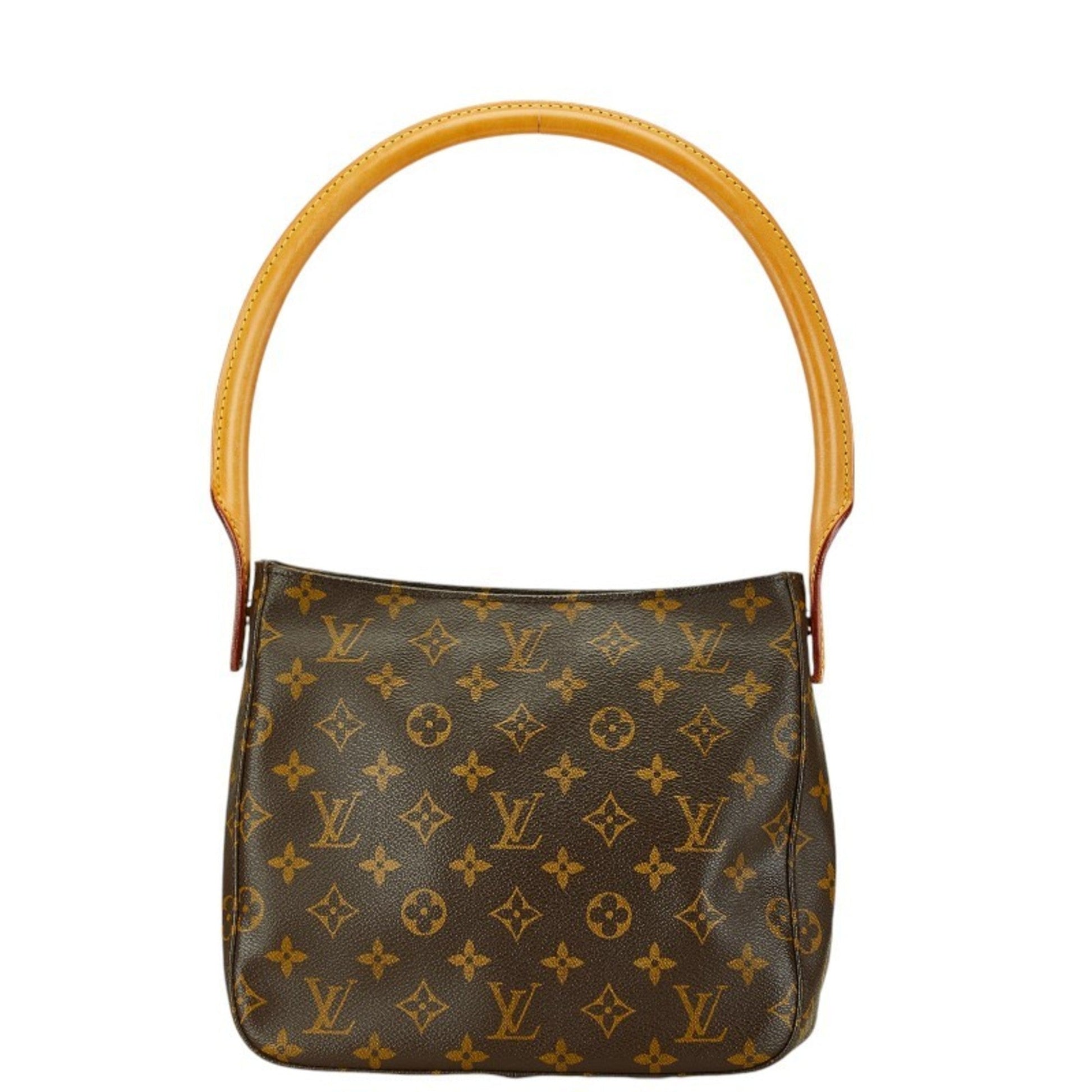 Louis Vuitton Brown Pvc Leather Handbag Shoulder Bag ()