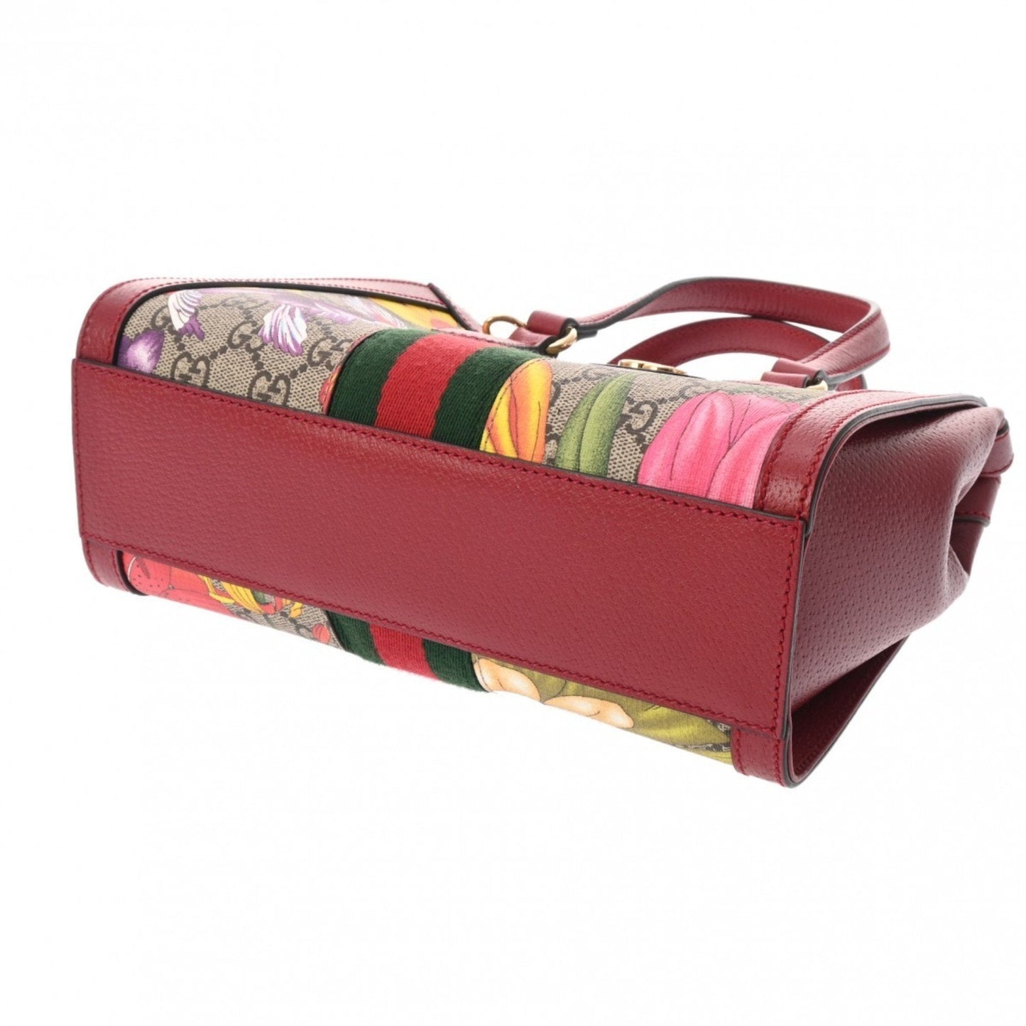 Gucci Multi-Color Red Color Gg Supreme Canvas Leather Handbag