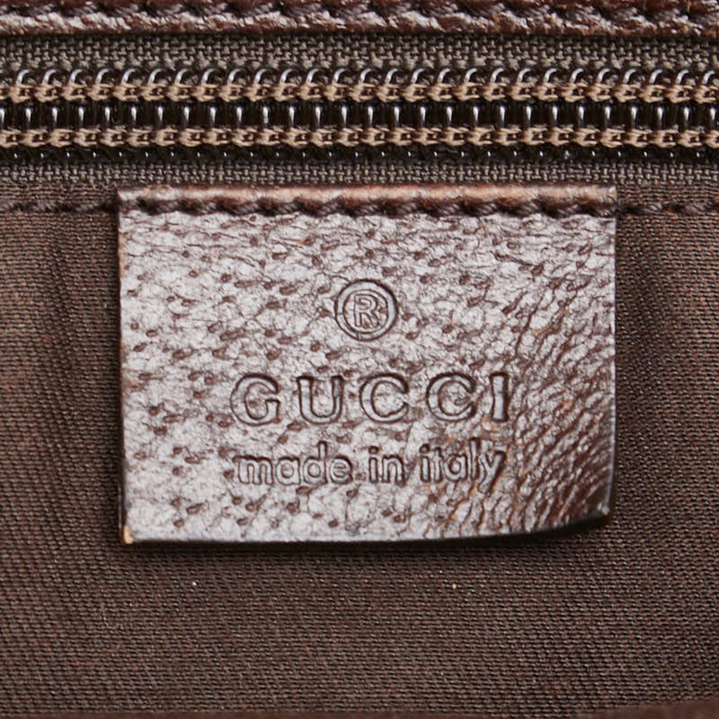 Gucci Beige Brown Canvas Leather Shoulder Bag