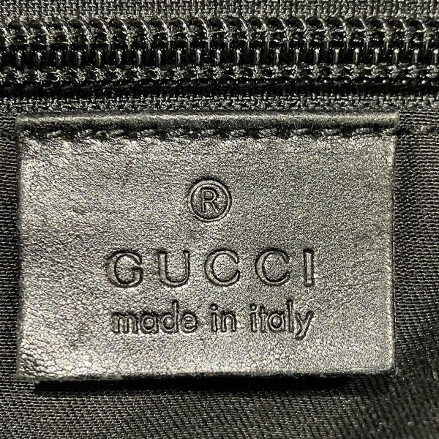 Gucci Black Canvas Leather Shoulder Bag