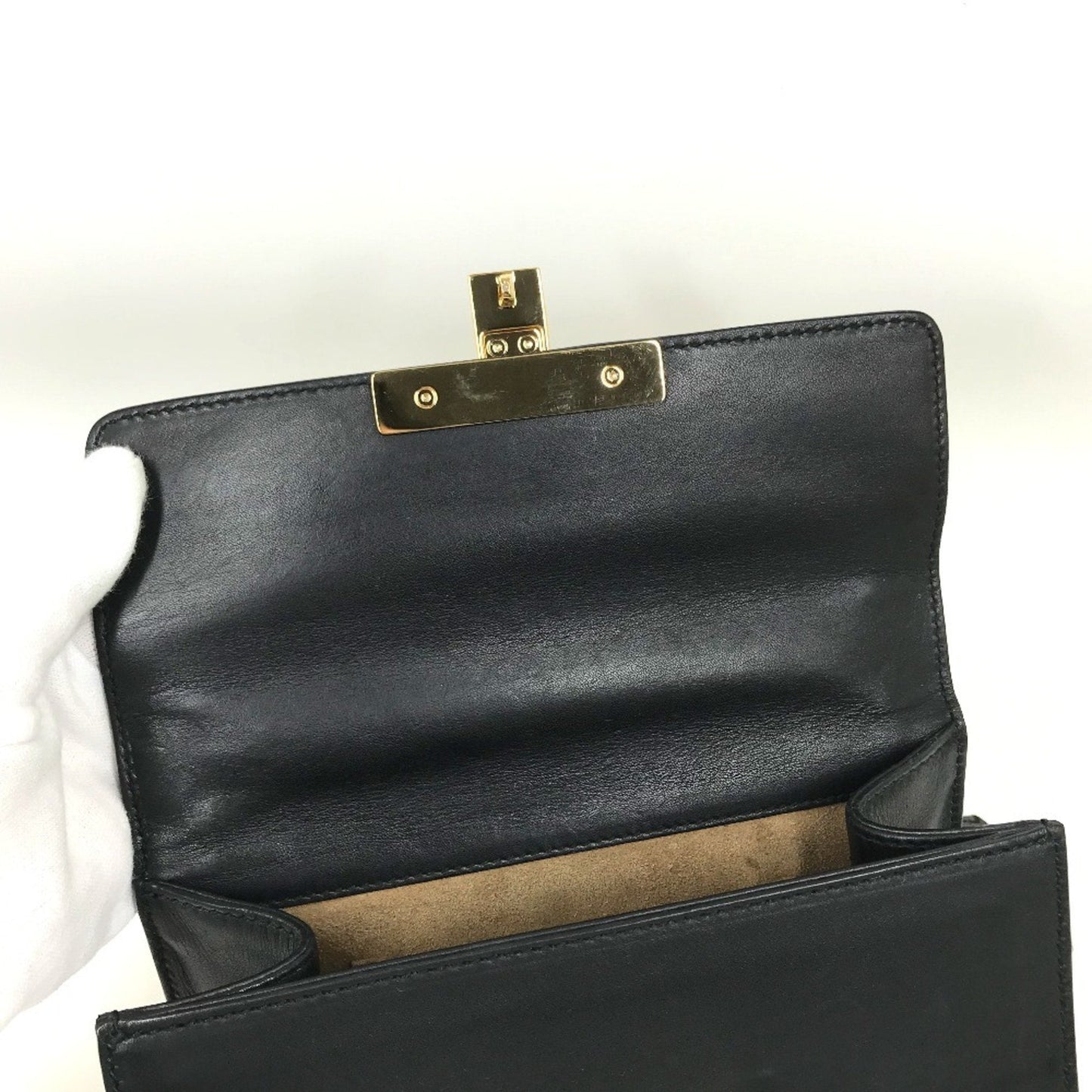 Gucci Black Leather Shoulder Bag