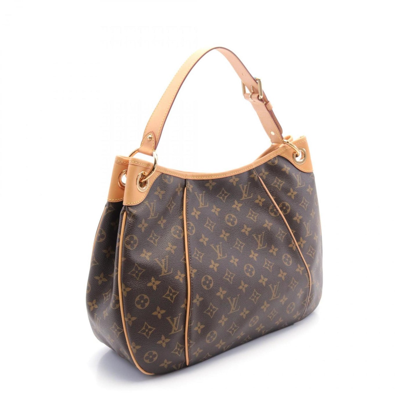 Louis Vuitton Brown Coated Canvas Leather Shoulder Bag