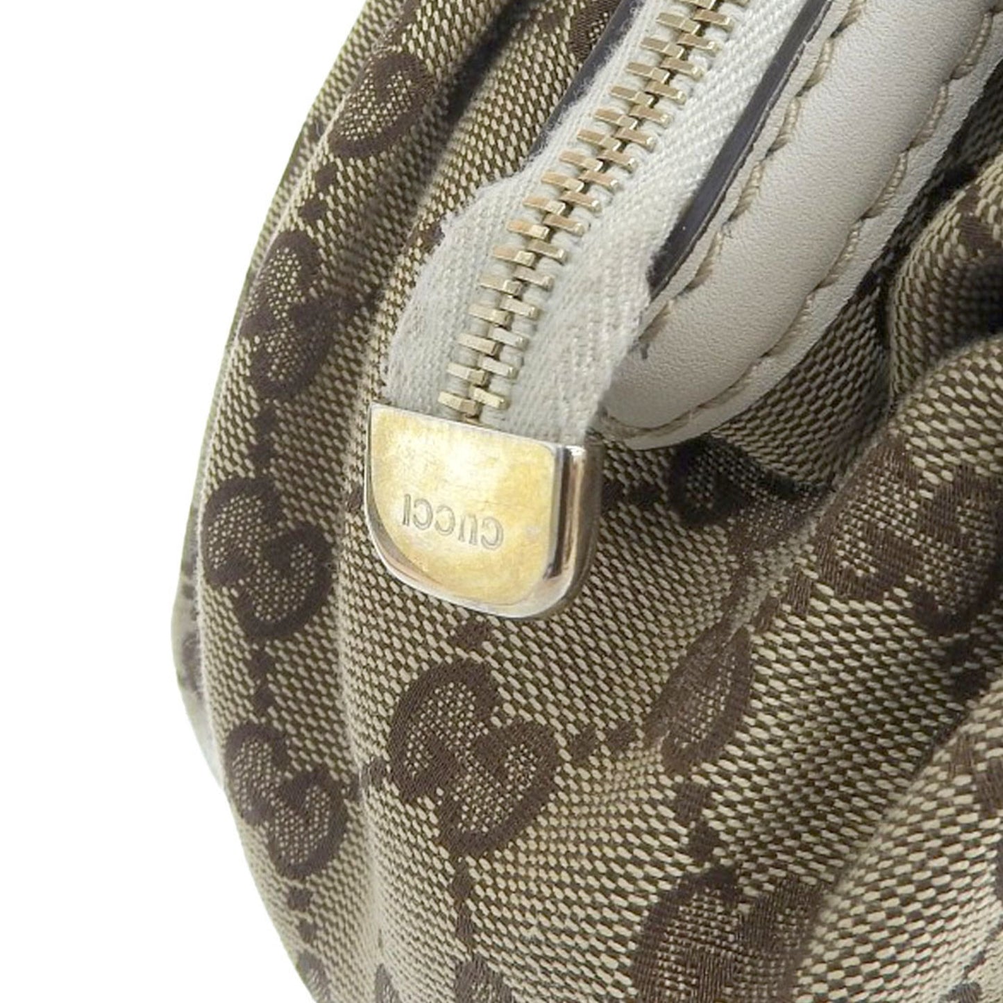 Gucci Gg Canvas Beige Gg Canvas Leather Handbag Tote Bag