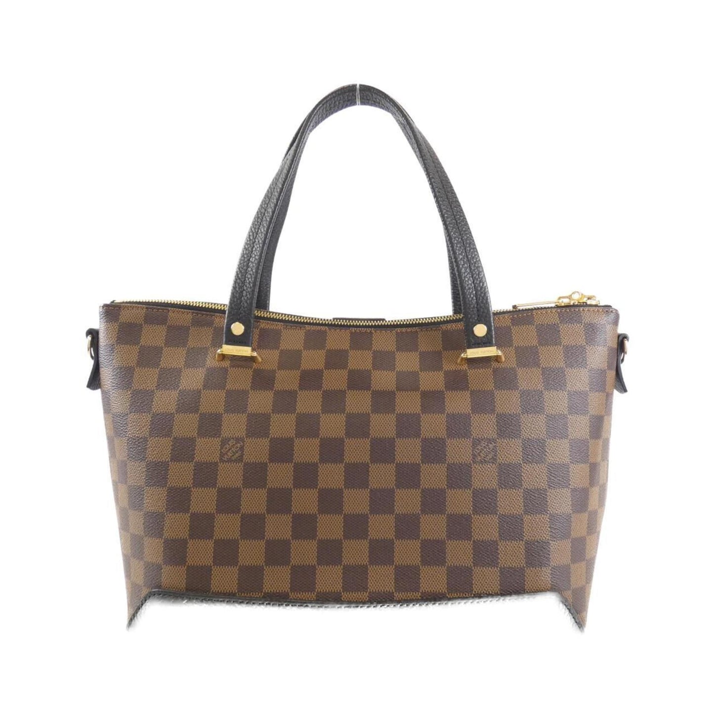 Louis Vuitton Black Ebene Coated Canvas Leather Handbag Shoulder Bag