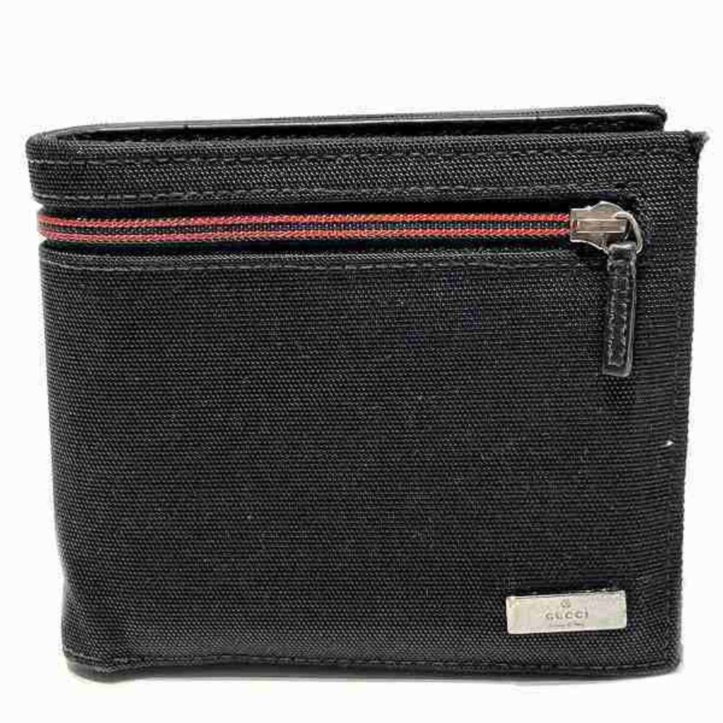 Gucci Black Canvas Leather Wallet (Bi-Fold) ()