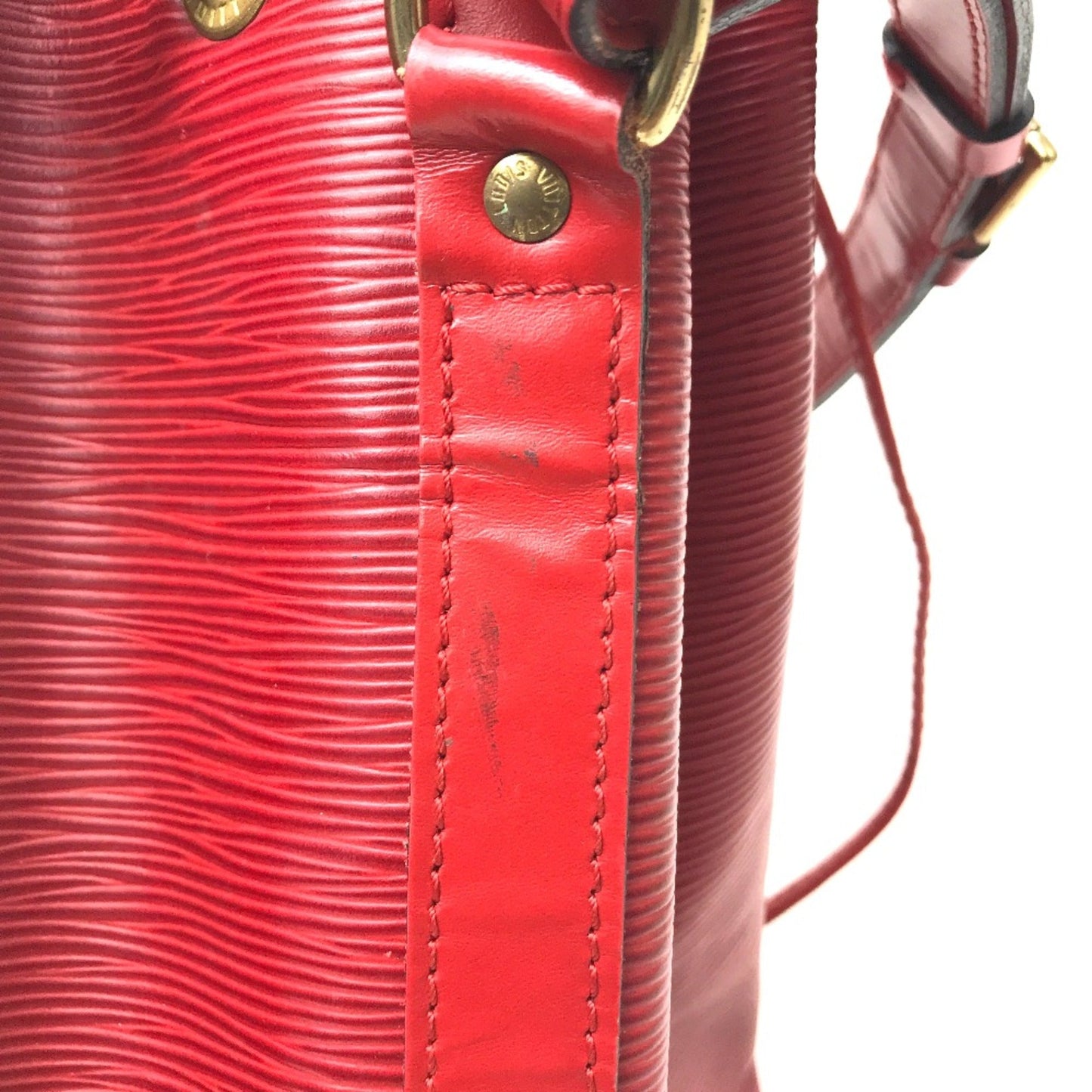 Louis Vuitton Red Leather Shoulder Bag