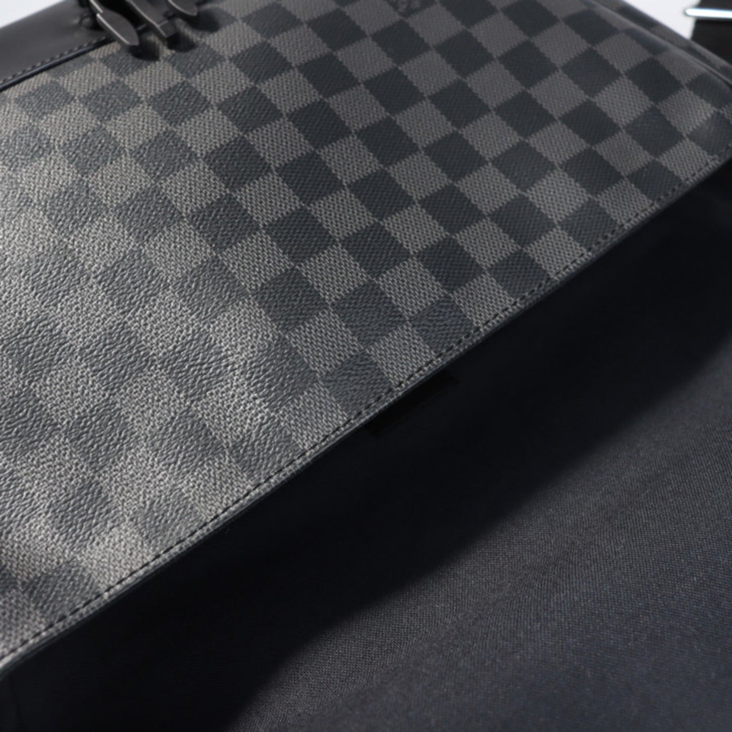 Louis Vuitton Black Gray Handbag Shopping Bag Shoulder Bag Tote Bag