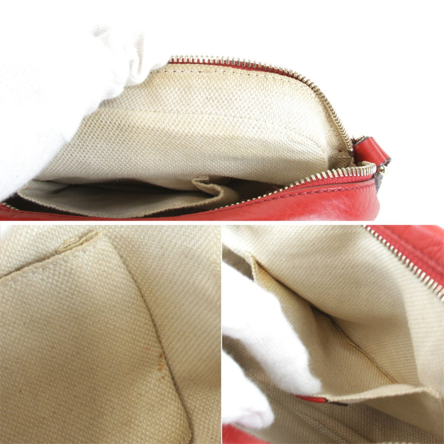Gucci Red Color Leather Shoulder Bag