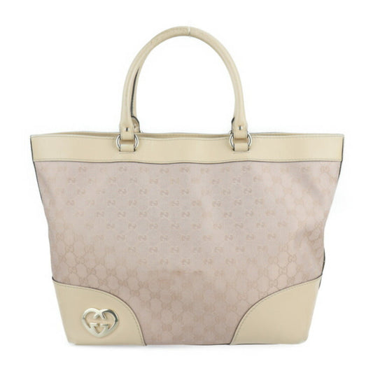 Gucci Gg Canvas Beige Pink Gg Canvas Leather Handbag ()