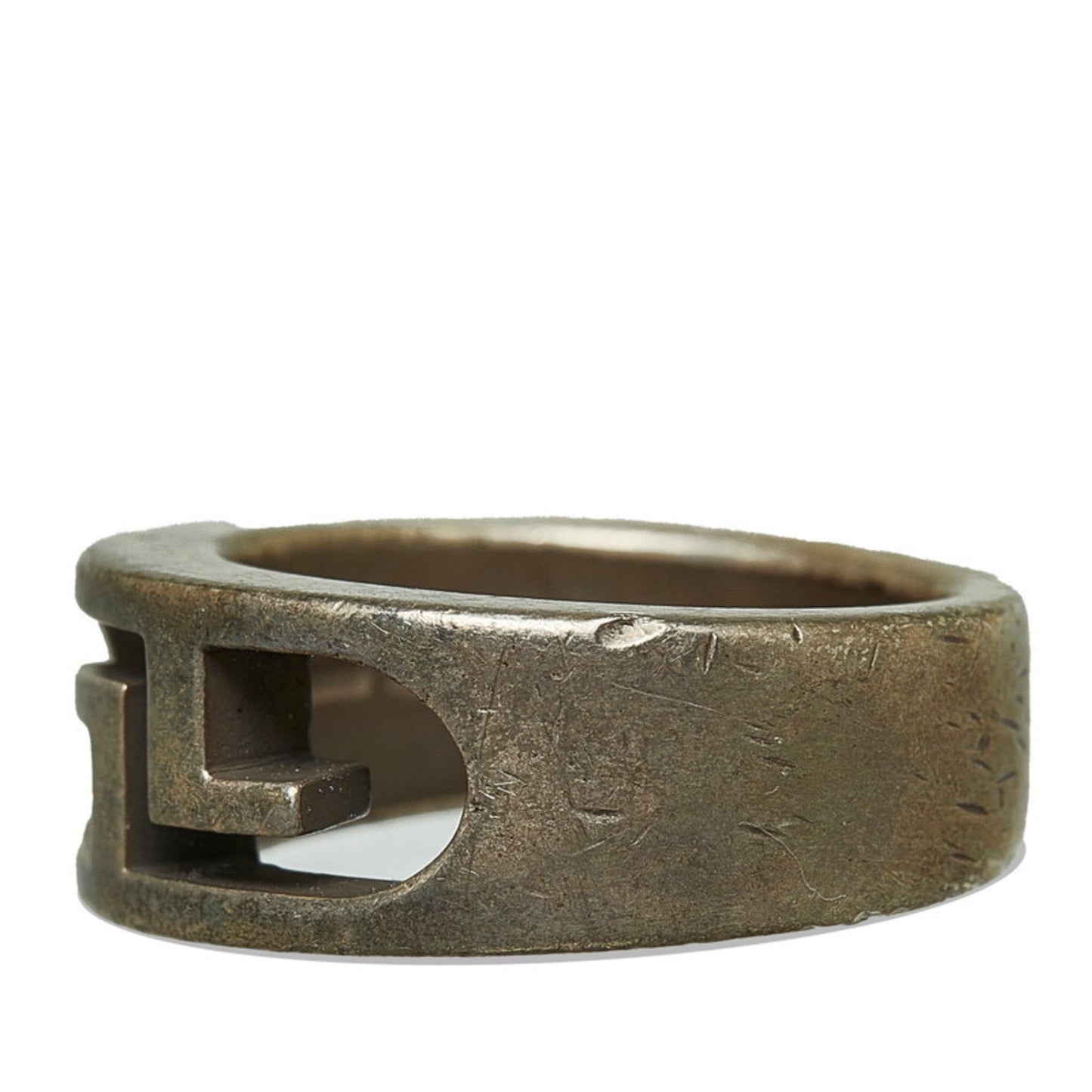 Gucci Silver Metal Band Ring