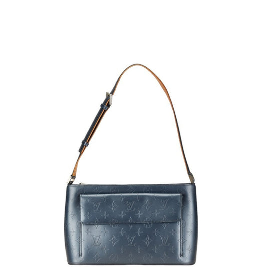 Louis Vuitton Blue Leather Handbag Shoulder Bag ()