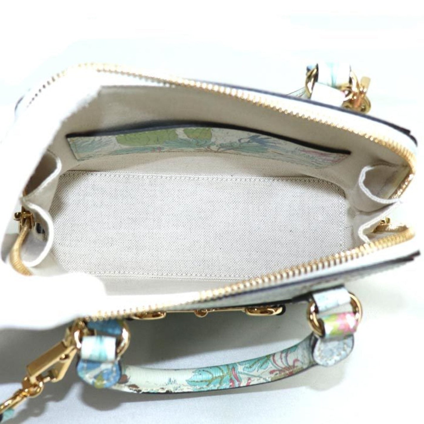 Gucci Horsebit Multi-Color White Leather Shoulder Bag