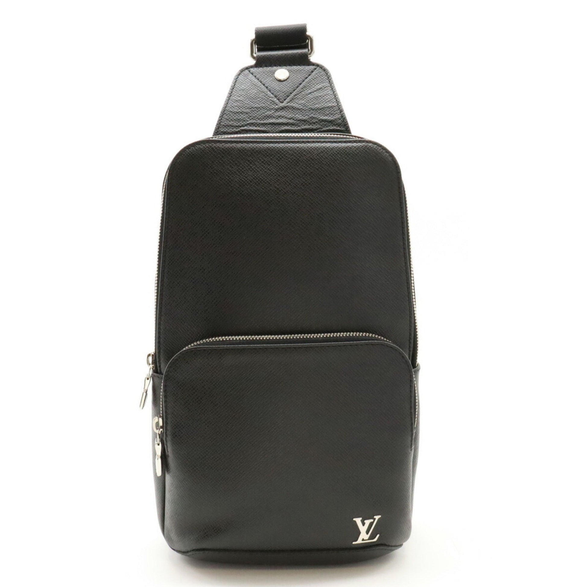 Louis Vuitton Black Noir Taiga Leather Shoulder Bag Sling Bag ()