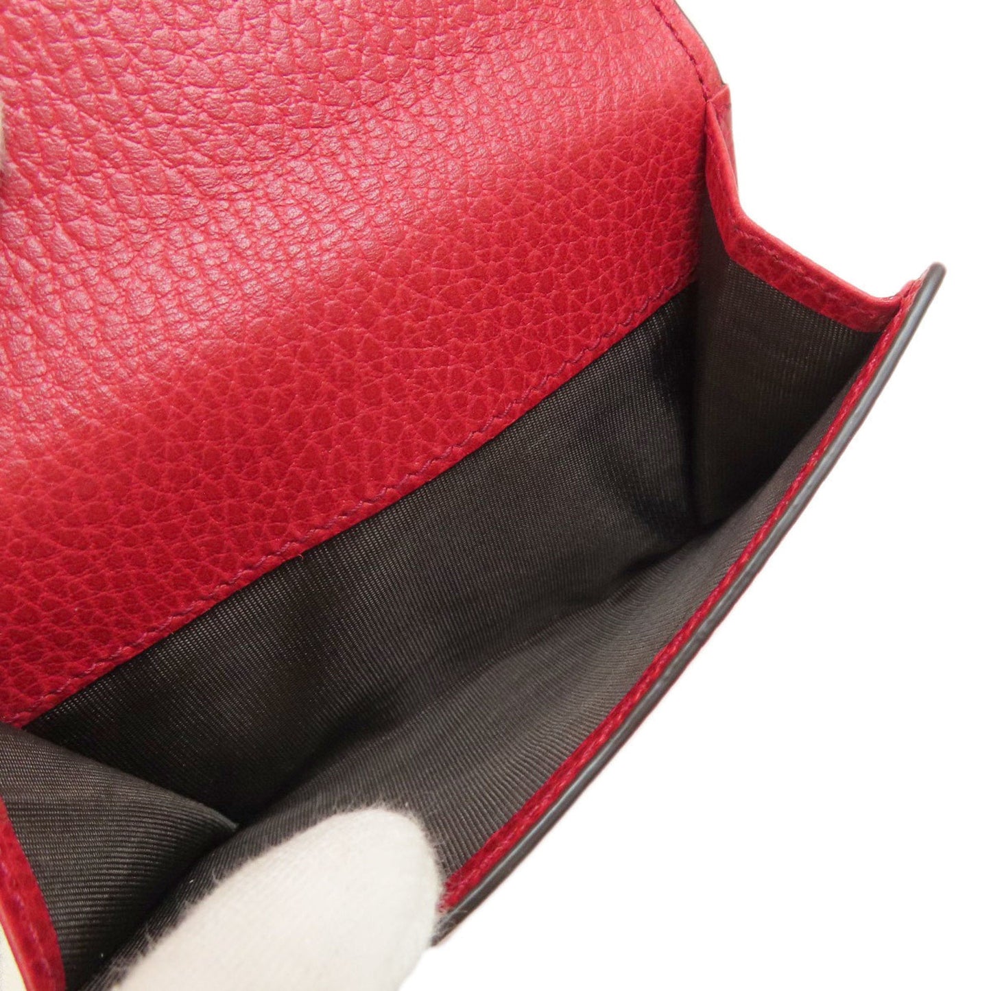 Gucci Red Color Leather Wallet (Bi-Fold)