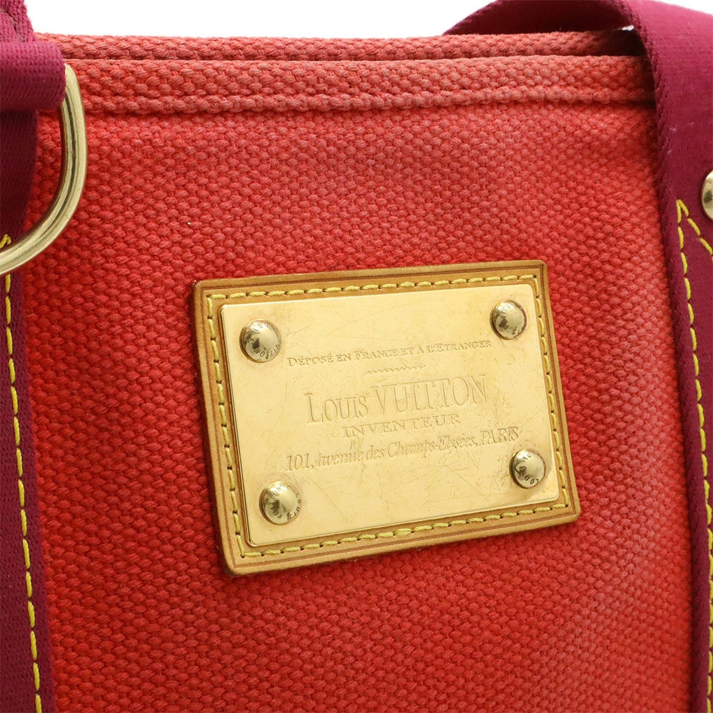 Louis Vuitton Purple Red Color Rouge Canvas Shoulder Bag Tote Bag
