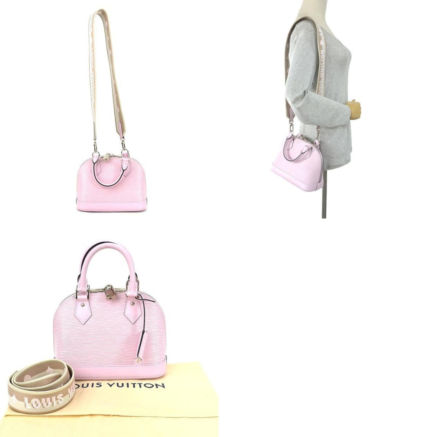 Louis Vuitton Pink Epi Leather Handbag Shoulder Bag