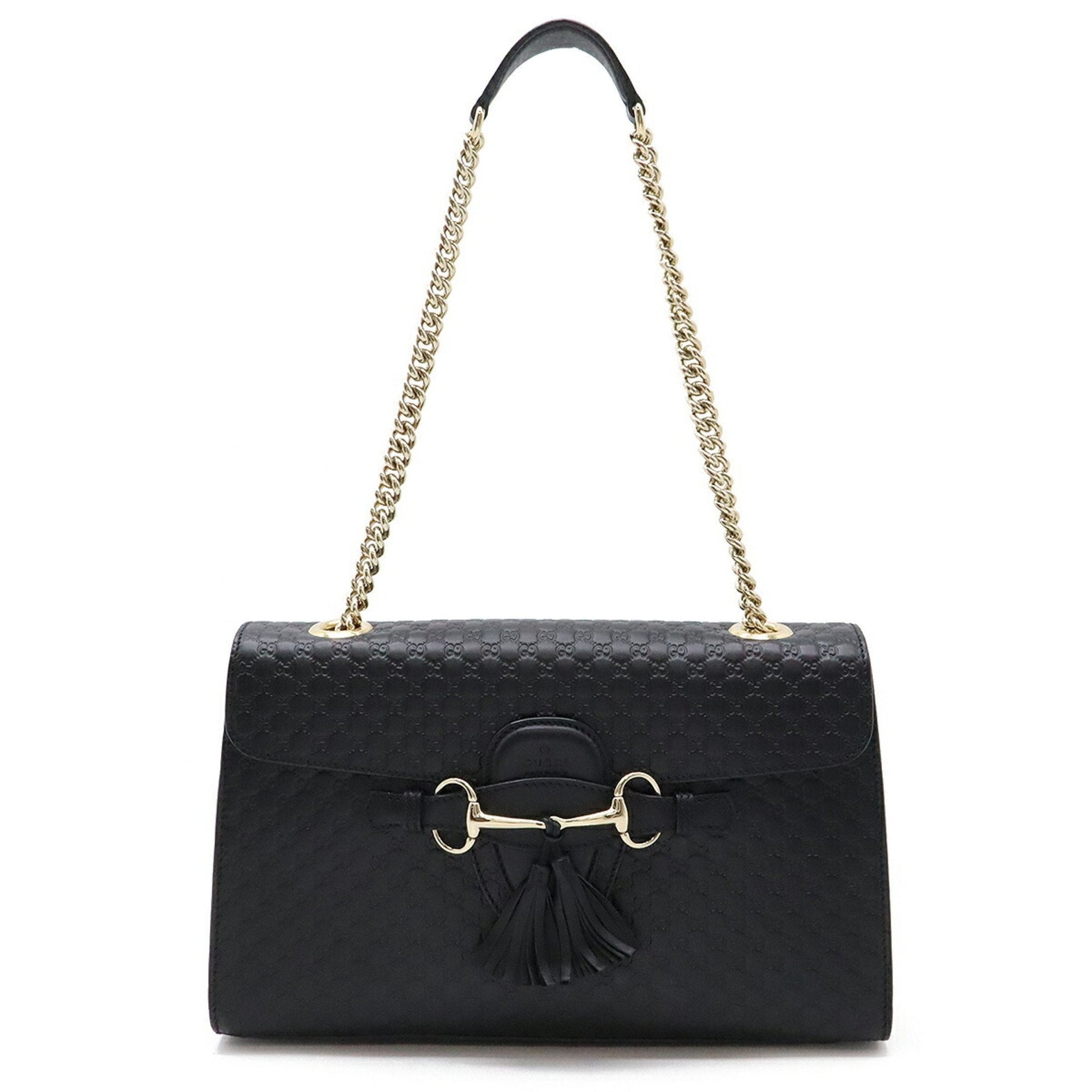 Gucci Black Leather Shoulder Bag ()