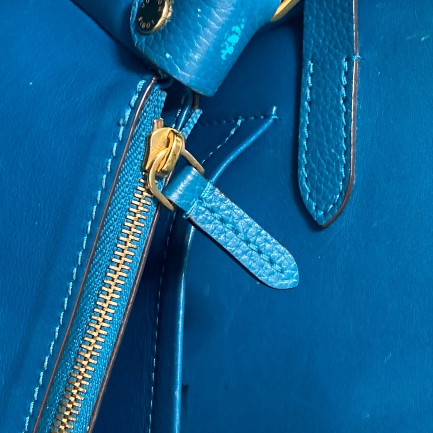 Louis Vuitton Blue Leather Shoulder Bag